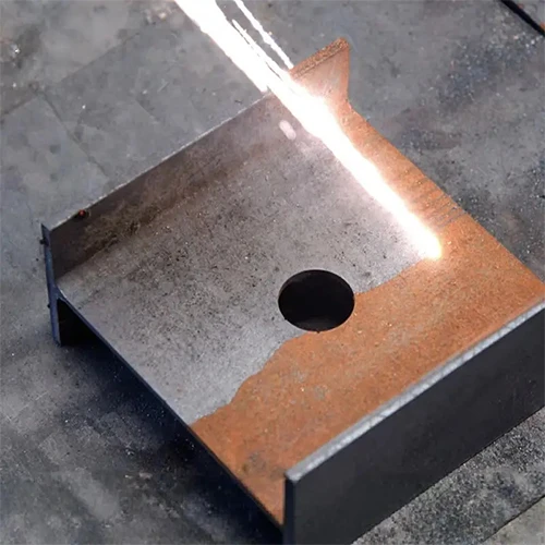 Laser rust removal effect demonstration