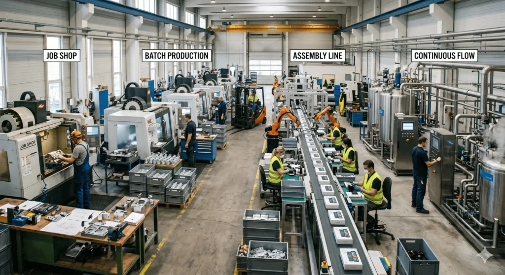 Continuous production lines