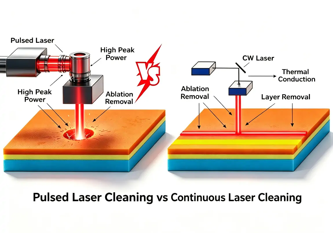Pulsed Laser Cleaning Machine vs Continuous Laser Cleaning Machine